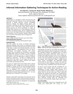 Informal information gathering techniques for active reading