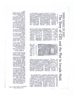 The Story of CBS and the Plot to Invade Haiti