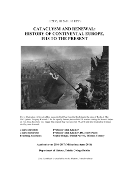 Module Handbook - Trinity College Dublin