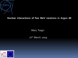 Nuclear interactions of few MeV neutrons in Argon 40