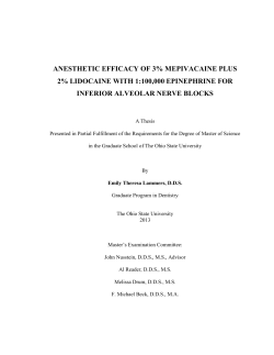 ANESTHETIC EFFICACY OF 3% MEPIVACAINE PLUS 2