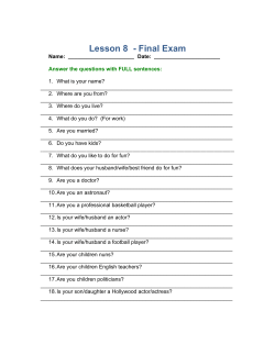 Final Exam - The Language School