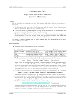 Differentiation Drill