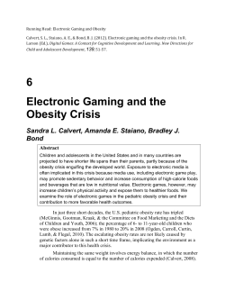 6 Electronic Gaming and the Obesity Crisis