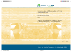 Exchange, Use and Conservation of Animal Genetic Resources