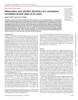 Observation and ultrafast dynamics of a nonvalence correlation