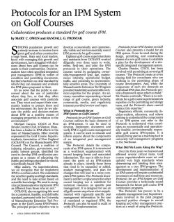 Protocols for an IPM System on Golf Courses