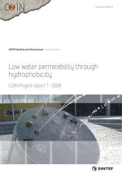 Low water permeability through hydrophobicity