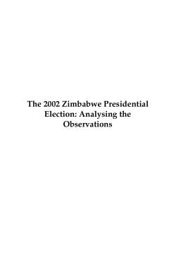 The 2002 Zimbabwe Presidential Election: Analysing the Observations
