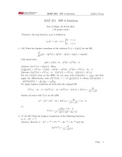 MAT 274 HW 6 Solutions