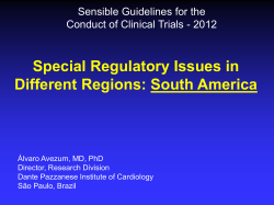 Special Regulatory Issues in Different Regions: South America