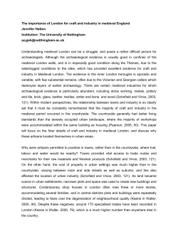 The importance of London for craft and industry in medieval England