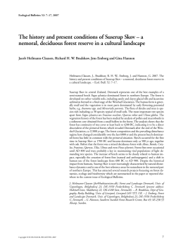 The history and present conditions of Suserup Skov