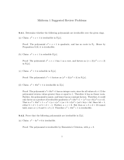 Solutions - UIUC Math