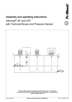 Assembly and operating instructions - Ultromat® AF and