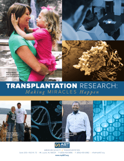 TIRN Brochure - Transplantation and Immunology Research