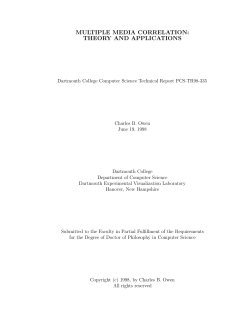 multiple media correlation: theory and applications
