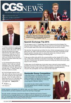 Spanish Exchange Trip 2014 - Carrickfergus Grammar School