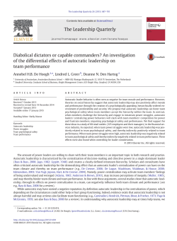 Diabolical dictators or capable commanders? An investigation of the