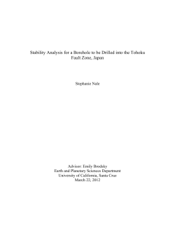 Stability Analysis for a Borehole to be Drilled into the Tohoku Fault