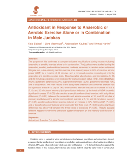 Antioxidant in Response to Anaerobic or Aerobic Exercise Alone or