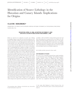 Identification of Source Lithology in the Hawaiian