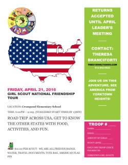 FRIDAY, APRIL 21, 2016 ROAD TRIP ACROSS USA, GET TO