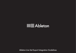 Ableton Live Set Export promotion guidelines