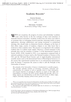 Academic Boycotts - Oxford Institute for Ethics, Law and Armed Conflict