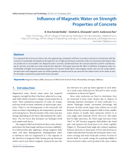 Influence of Magnetic Water on Strength Properties of Concrete