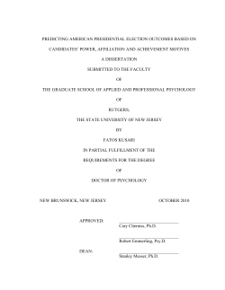 PREDICTING AMERICAN PRESIDENTIAL ELECTION OUTCOMES