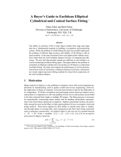 A Buyer`s Guide to Euclidean Elliptical Cylindrical and Conical