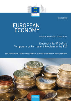 Electricity Tariff Deficit: Temporary or Permanent problem in the EU?
