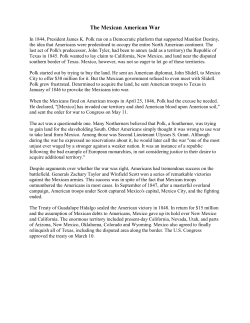 The Mexican American War - Thompson School District