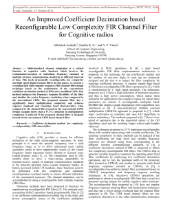 An Improved Coefficient Decimation based