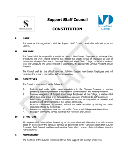 Support Staff Council CONSTITUTION
