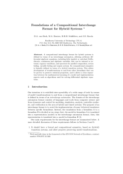 Foundations of a compositional interchange format for hybrid systems