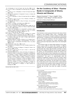 On the Covalency of Silver-Fluorine Bonds in Compounds of Silver(I