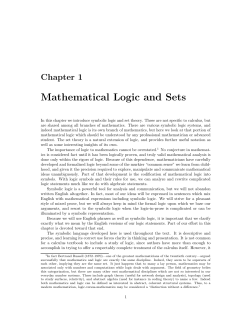 Mathematical Logic and Sets