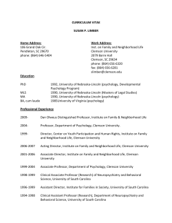 CURRICULUM VITAE SUSAN P. LIMBER Home Address: Work