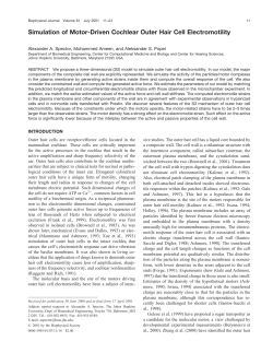 Simulation of Motor-Driven Cochlear Outer Hair Cell Electromotility