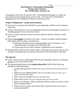 Book Report: Fictionalized Biography
