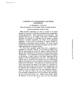 A METHOD OF STANDARDIZING BACTERIAL