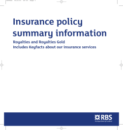 Insurance policy summary information