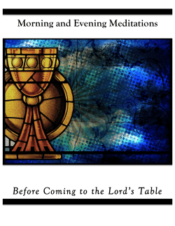 Morning and Evening Meditations