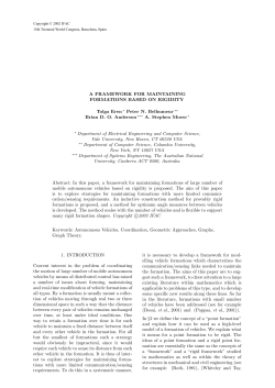 a framework for maintaining formations based on rigidity