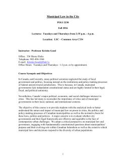 Municipal Law in the City