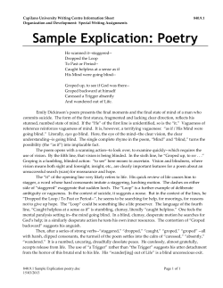 Sample Explication Poetry