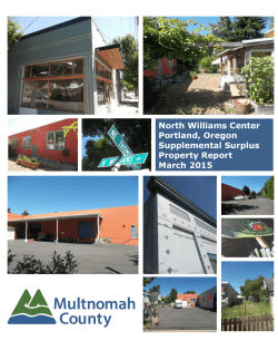 North Williams Center Supplemental Surplus Property Report March