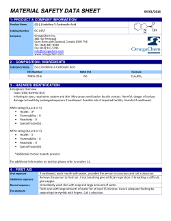 MATERIAL SAFETY DATA SHEET